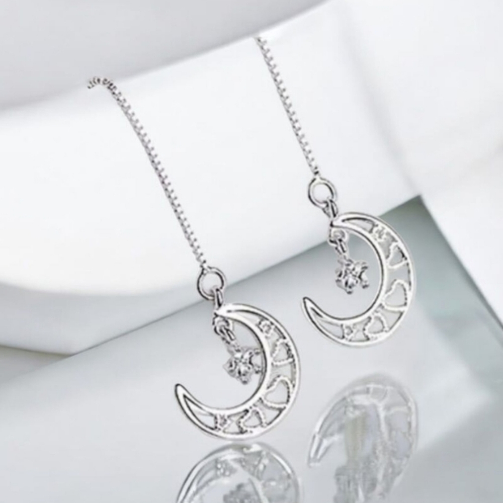 Beautiful Silver Threader Earrings - Picture 2 of 11